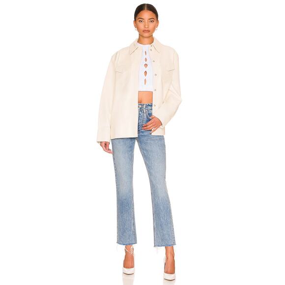 GRLFRND Karolina High Rise Straight Crop La Playa Jeans Size 25 NWT - Picture 1 of 10